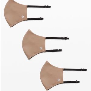 Lululemon BLACK double strap face mask set of 3